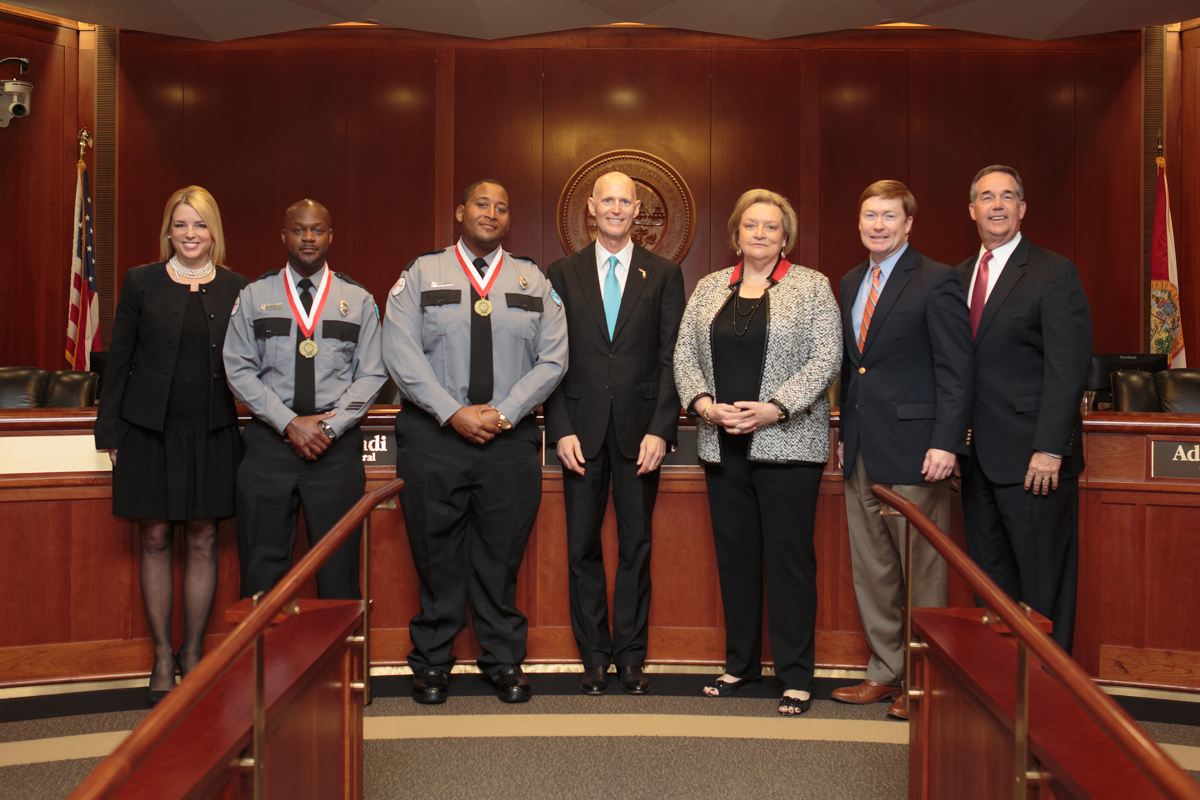 Governor Scott Honors Two Polk Correctional Institution Officers
