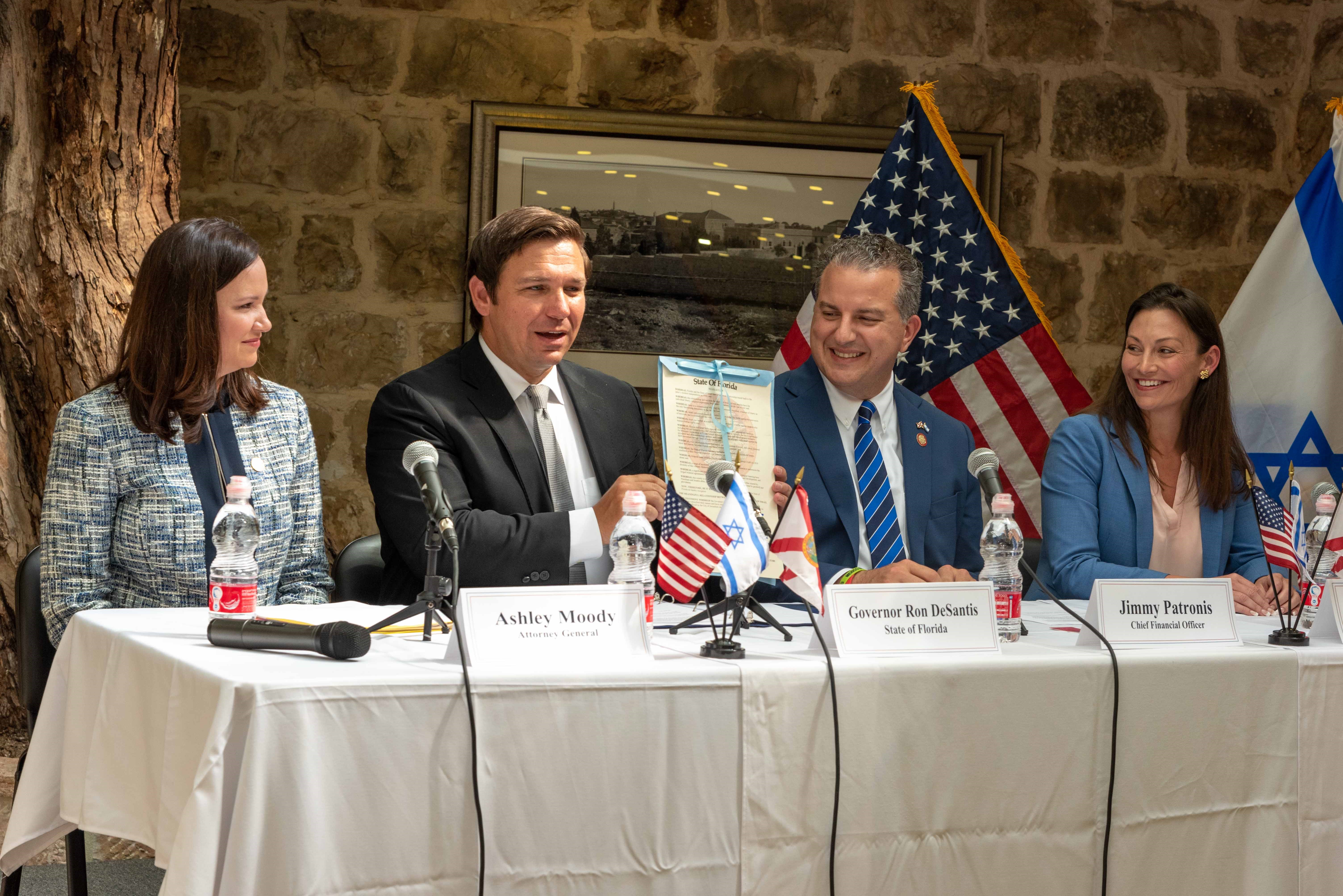   Governor Ron DeSantis Leads Historic Ceremonial Meeting with Florida Cabinet Members at the U.S. Embassy in Jerusalem