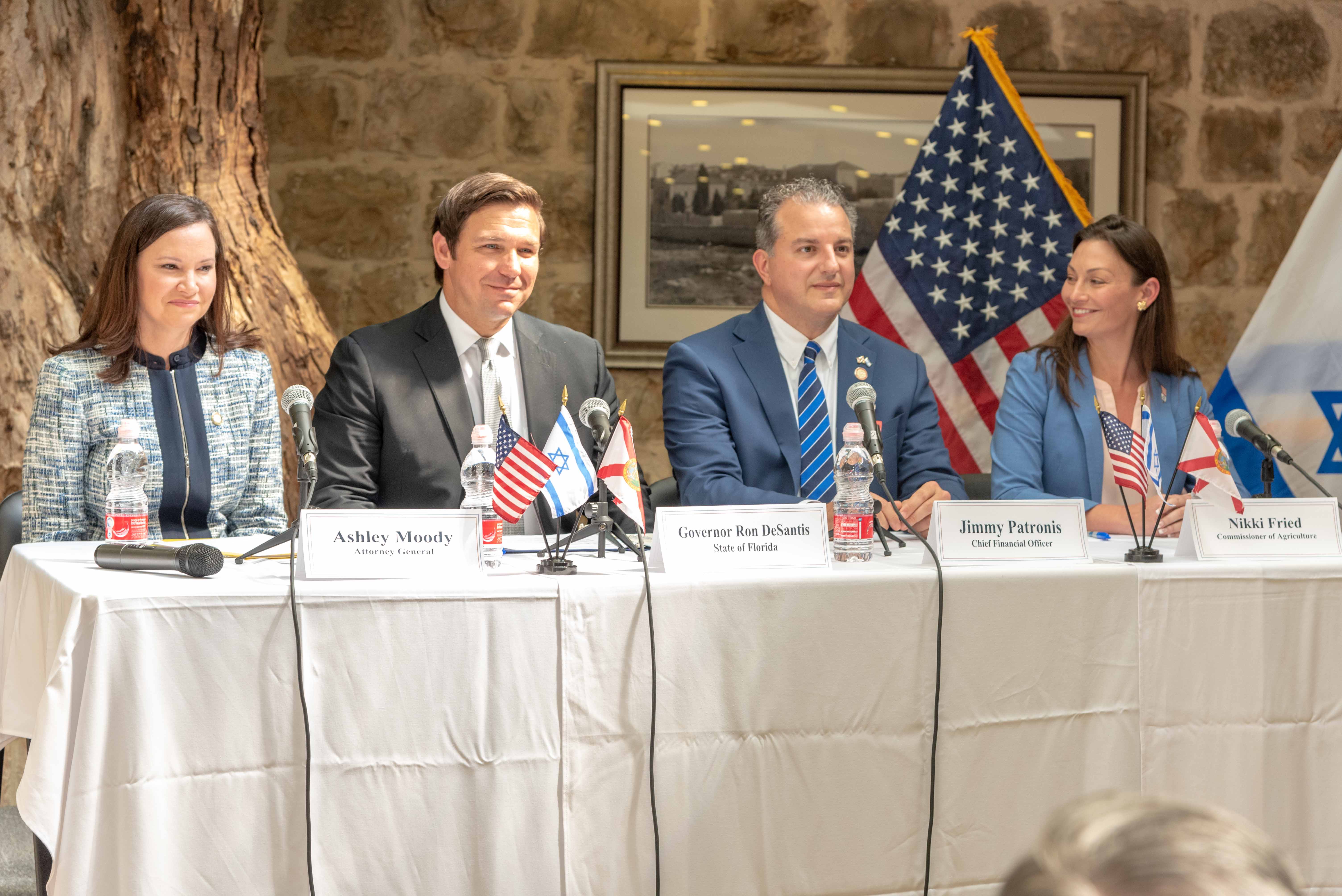   Governor Ron DeSantis Leads Historic Ceremonial Meeting with Florida Cabinet Members at the U.S. Embassy in Jerusalem