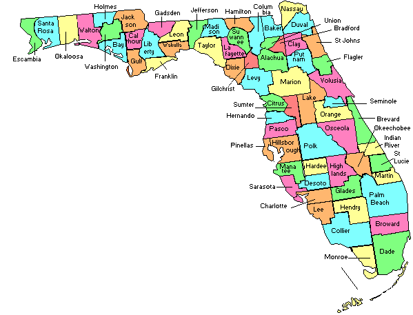 Florida County Court Map